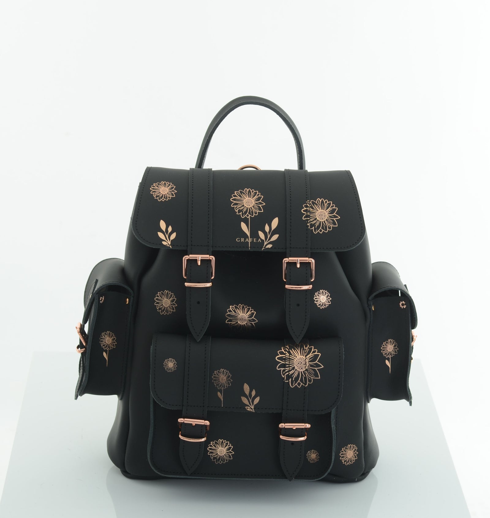 HARI II SUNFLOWER Leather Backpack GRAFEA