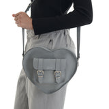 HEART SATCHEL NUBUCK GREY