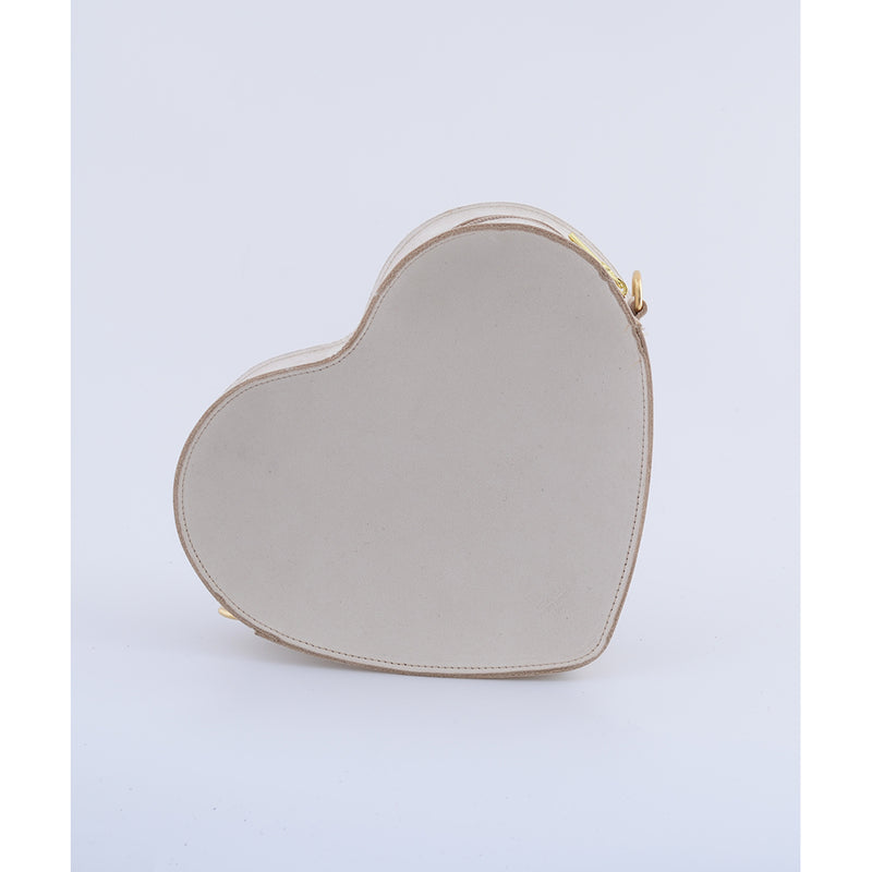 HEART SATCHEL VELVET CREAM