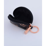 KEYRING PURSE ROSE GOLD SKULLS