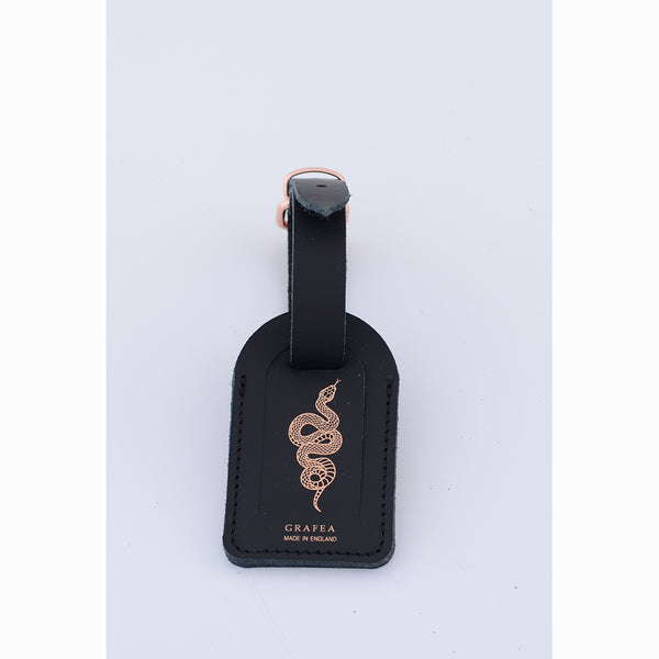 LEATHER LUGGAGE TAG SNAKE