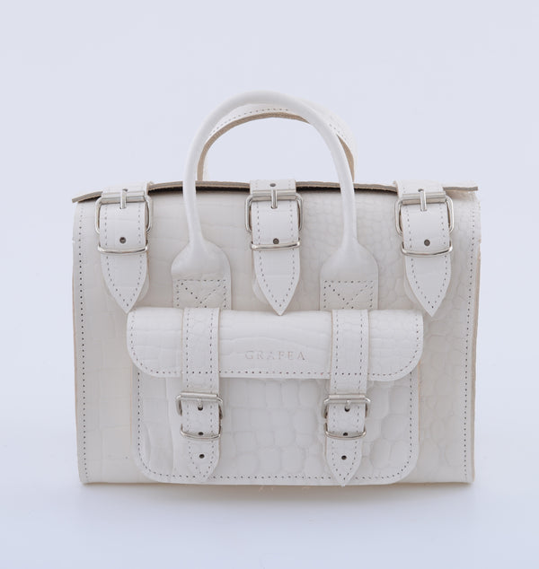 LUNA SMALL CROC IVORY