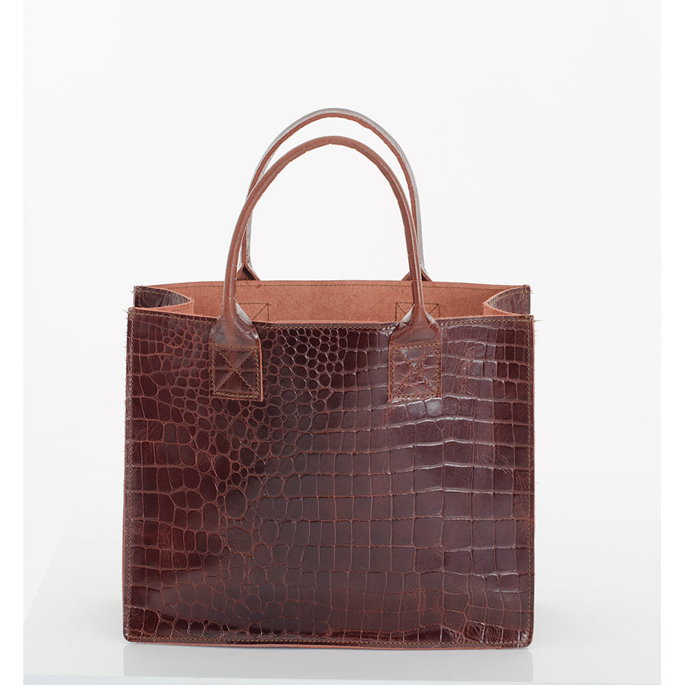 Croc leather tote online