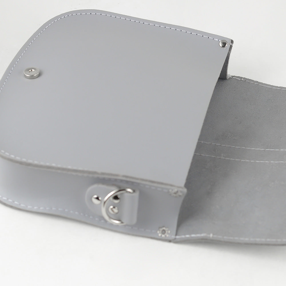 Grey leather purse hotsell