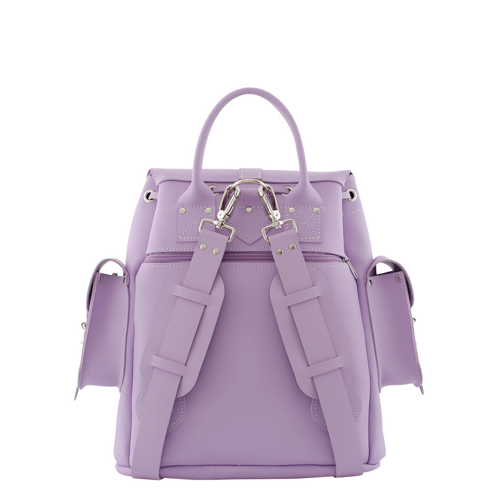 Purple leather backpack best sale