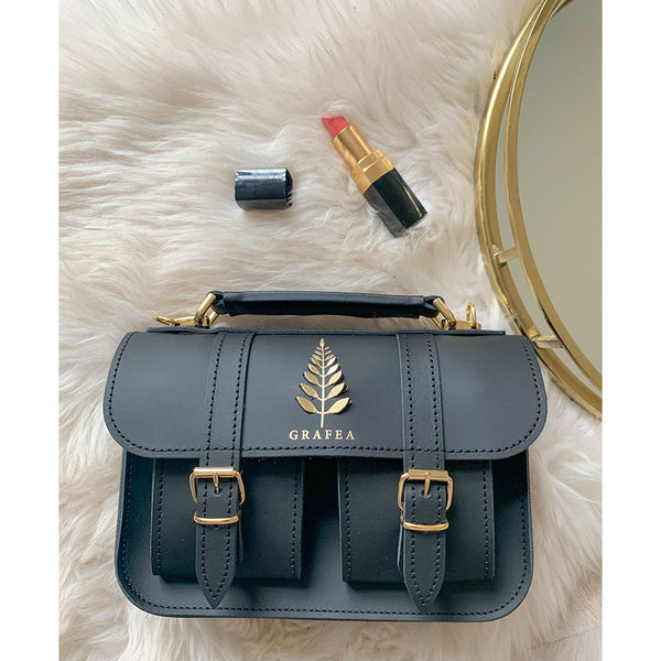 MICRO FERN Mini Leather Satchel GRAFEA